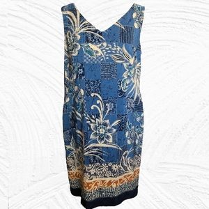 90’s Kathie Lee Blue Floral Dress Size 12